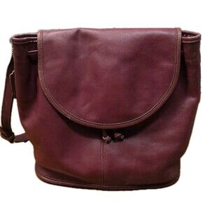 Coach Vintage Drawstring Crossbody Burgandy Leather Bag W/Hangtag USA